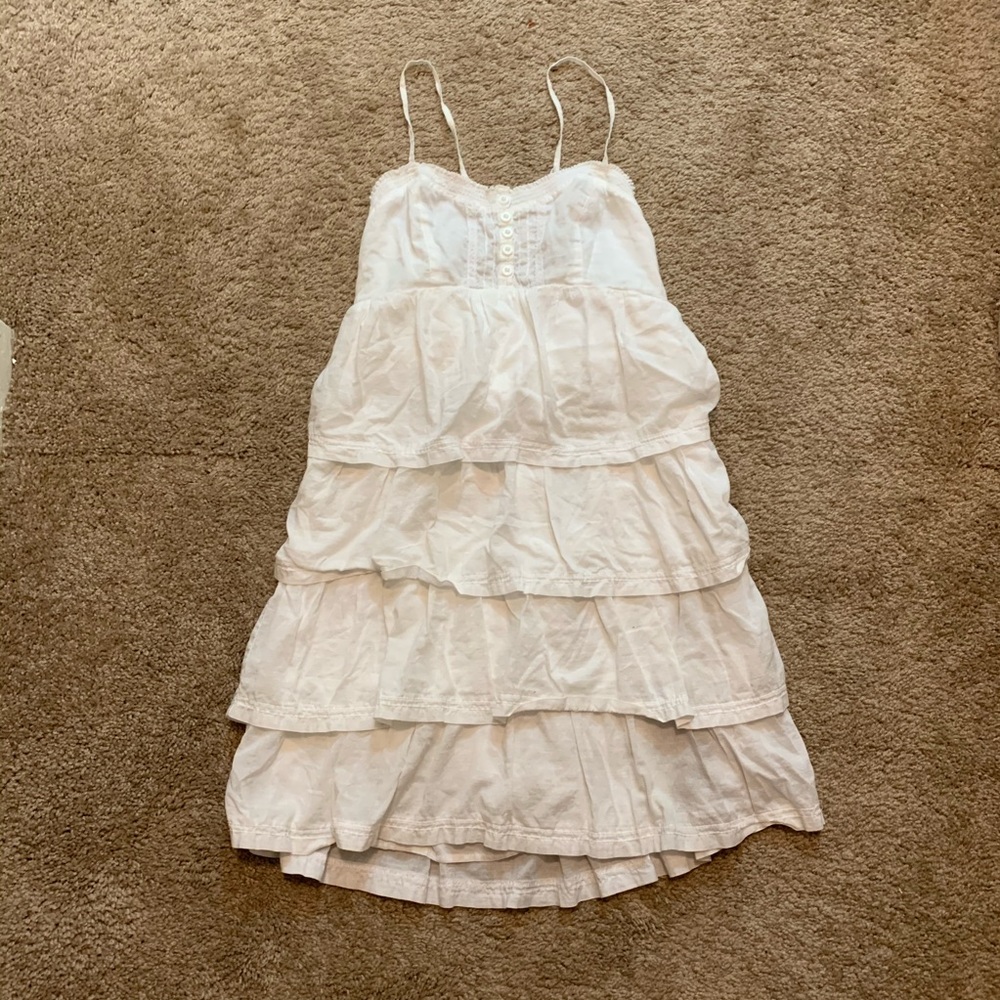 Layered White Crossback Dress